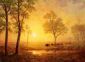 Sunset on the Mountain - Albert Bierstadt Oil Painting