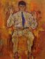 Portrait of Albert Paris von Gutersloh - Egon Schiele Oil Painting