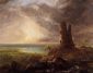 Romantic Landscape with Ruined Tower - Thomas Cole Oil Painting