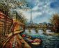 Boats on the Bank of the Seine - Oil Painting Reproduction On Canvas
