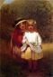 Learning to Curtsey - John George Brown Oil Painting