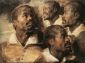Four Studies of the Head of a Negro - Peter Paul Rubens Oil Painting