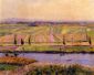 The Gennevilliers Plain, Seen from the Slopes of Argenteuil - Gustave Caillebotte Oil Painting