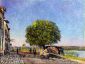 Le Marronier Saint-Mammes - Alfred Sisley Oil Painting