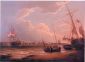 The Liverpool in the Mersey - Robert Salmon Oil Painting