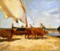 On the Beach at Valencia - Joaquin Sorolla y Bastida Oil Painting