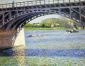 The Argenteuil Bridge and the Seine - Gustave Caillebotte Oil Painting