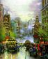 San Francisco A View Down California Street - Thomas Kinkade oil painting