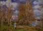 The Small Meadow In Spring-By - Alfred Sisley Oil Painting