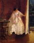 Lady at a Window Feeding Birds - Oil Painting Reproduction On Canvas