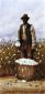 Negro Man in Cotton Field with Basket of Cotton II - William Aiken Walker oil painting