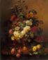 A Bunch of Flowers, Red Lotus, Peaches - Oil Painting Reproduction On Canvas