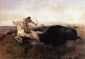 Indians Hunting Buffalo - Charles Marion Russell Oil Painting