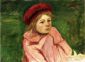 Little Girl in a Red Beret - Mary Cassatt Oil Painting