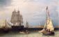 Shipping Scene at Boston Light - Robert Salmon Oil Painting
