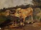 Two Bulls Wearing a Yoke - Henri De Toulouse-Lautrec Oil Painting