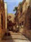 David Street in Jerusalem - Gustav Bauernfeind Oil Painting