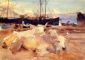 Oxen on the Beach at Baia - John Singer Sargent Oil Painting