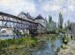 Provencher's Mill at Moret - Alfred Sisley Oil Painting