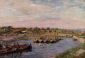 Idle Barges on the Loing Canal at Saint-Mammes - Oil Painting Reproduction On Canvas