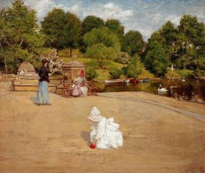 A Bit of the Terrace -   William Merritt Chase Oil Painting