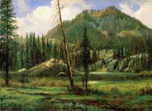 Sierra Nevada Mountains -  Albert Bierstadt Oil Painting