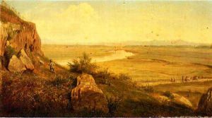 A Hunter in a Landscape - Thomas Worthington Whittredge Oil Painting