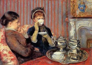 Tea -   Mary Cassatt oil painting,