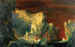 Study for \"The Icebergs\" III -   Frederic Edwin Church Oil Painting