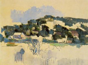 Houses on the Hill -   Paul Cezanne Oil Painting