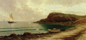 Seascape with Dories and Sailboats -   Alfred Thompson Bricher Oil Painting