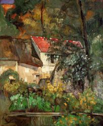 The House of Pere Lacroix in Auvers - Paul Cezanne Oil Painting