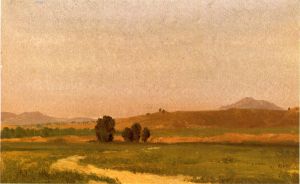 Nebraska, On the Plains - Albert Bierstadt Oil Painting