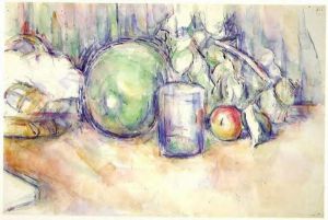 Still Life with Green Melon II - Paul Cezanne Oil Painting