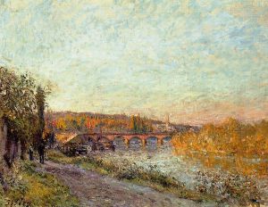 The Sevres Bridge II -  Alfred Sisley Oil Painting