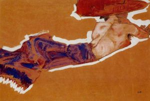 Reclining Semi-Nude with Red Hat - Oil Painting Reproduction On Canvas
