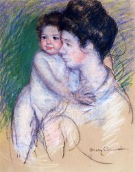 Motherhood III -   Mary Cassatt oil painting,