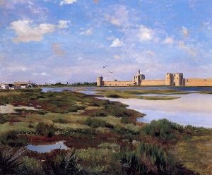 Aigues-Mortes - Jean Frederic Bazille Oil Painting