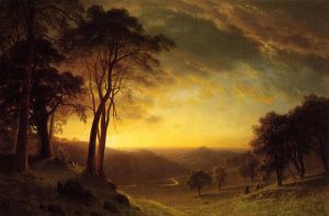 Sacramento River Valley - Albert Bierstadt Oil Painting