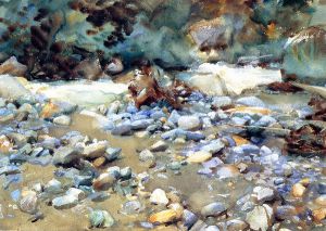 Purtud, Bed of a Glacier Torrent - John Singer Sargent Oil Painting