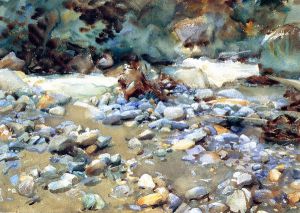 Purtud, Bed of a Glacier Torrent -   John Singer Sargent Oil Painting