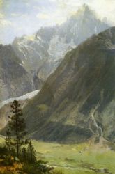 Mountain Landscape V -  Albert Bierstadt Oil Painting