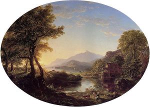 The Old Mill at Sunset -  Thomas Cole Oil Painting