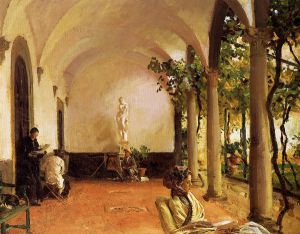 Villa Torre Galli: The Loggia - John Singer Sargent Oil Painting