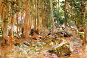 Pine Forest -   John Singer Sargent Oil Painting