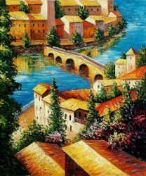 View of The Town - Oil Painting Reproduction On Canvas