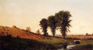 Haying -  Alfred Thompson Bricher Oil Painting