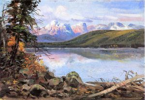 Lake McDonald -   Charles Marion Russell Oil Painting