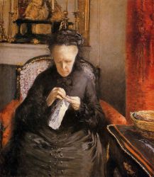 Portrait of Madame Martial Caillebote (the artist\'s mother) - Oil Painting Reproduction On Canvas