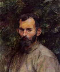 Man\'s Head -  Henri De Toulouse-Lautrec Oil Painting